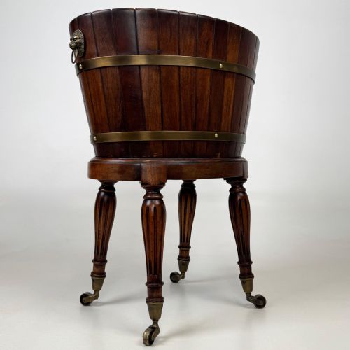 ANTIQUE 20TH CENTURY GOOD QUALITY PLANT STAND IN MAHOGANY - ADDITIONAL PHOTO 2
