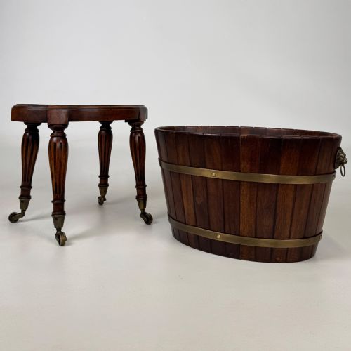 ANTIQUE 20TH CENTURY GOOD QUALITY PLANT STAND IN MAHOGANY - ADDITIONAL PHOTO 8