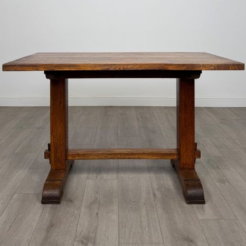 ANTIQUE 20TH CENTURY SMALL OAK DINING TABLE OF GOOD QUALITY - ADDITIONAL PHOTO 1