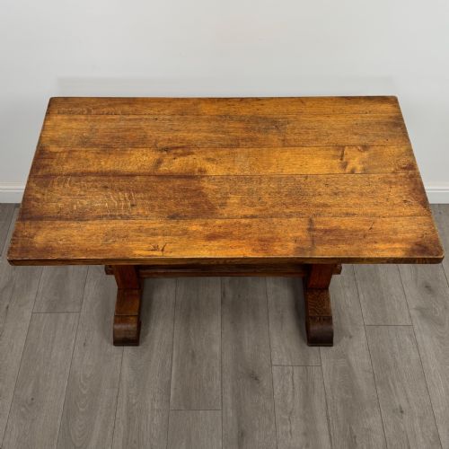 ANTIQUE 20TH CENTURY SMALL OAK DINING TABLE OF GOOD QUALITY - ADDITIONAL PHOTO 3