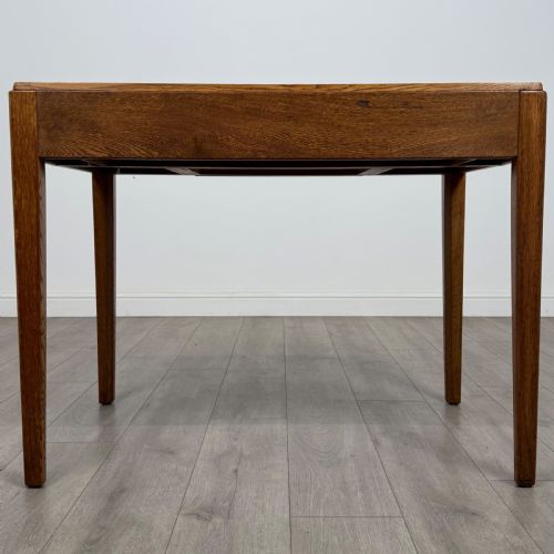 ANTIQUE 20TH CENTURY GOOD QUALITY GOLDEN OAK WRITING TABLE - ADDITIONAL PHOTO 4