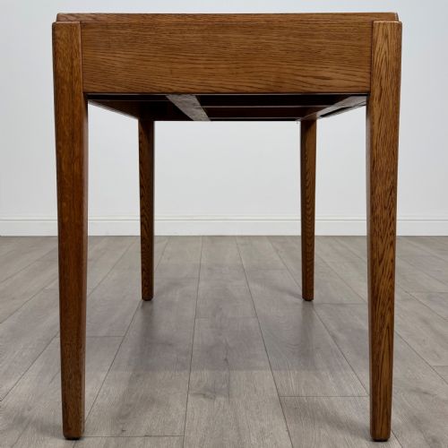 ANTIQUE 20TH CENTURY GOOD QUALITY GOLDEN OAK WRITING TABLE - ADDITIONAL PHOTO 6