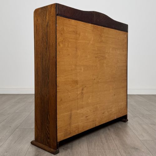 ANTIQUE 20TH CENTURY GOOD QUALITY OAK DISPLAY CABINET - ADDITIONAL PHOTO 5