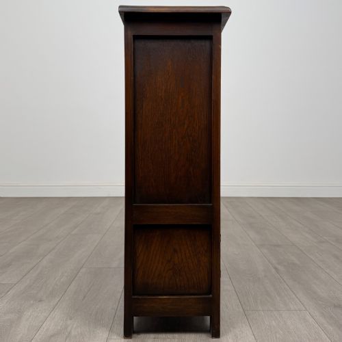 ANTIQUE 20TH CENTURY GOOD QUALITY SMALL OAK CABINET - ADDITIONAL PHOTO 9