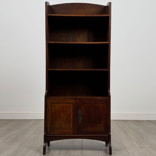 ANTIQUE 20TH CENTURY GOOD QUALITY BOOKCASE IN OAK - ADDITIONAL PHOTO 1