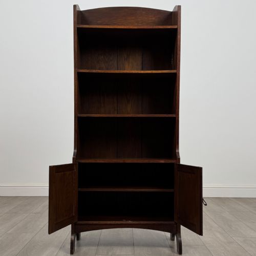 ANTIQUE 20TH CENTURY GOOD QUALITY BOOKCASE IN OAK - ADDITIONAL PHOTO 2