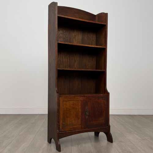 ANTIQUE 20TH CENTURY GOOD QUALITY BOOKCASE IN OAK - ADDITIONAL PHOTO 9
