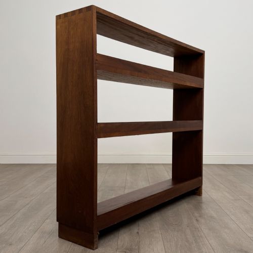 ANTIQUE 20TH CENTURY SIMPLE MAHOGANY BOOKCASE - ADDITIONAL PHOTO 5