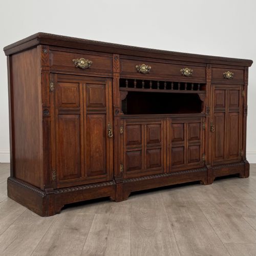 ANTIQUE 20TH CENTURY GOOD QUALITY SIDEBOARD IN WALNUT - ADDITIONAL PHOTO 8
