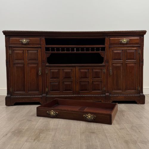 ANTIQUE 20TH CENTURY GOOD QUALITY SIDEBOARD IN WALNUT - ADDITIONAL PHOTO 9