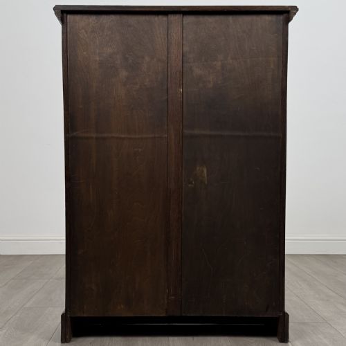 ANTIQUE 20TH CENTURY GOOD QUALITY OPEN BOOKCASE IN OAK - ADDITIONAL PHOTO 5
