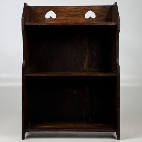ANTIQUE 20TH CENTURY MINIATURE ARTS CRAFTS BOOKCASE IN OAK - ADDITIONAL PHOTO 1