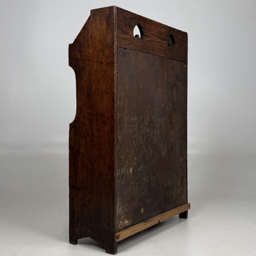 ANTIQUE 20TH CENTURY MINIATURE ARTS CRAFTS BOOKCASE IN OAK - ADDITIONAL PHOTO 4