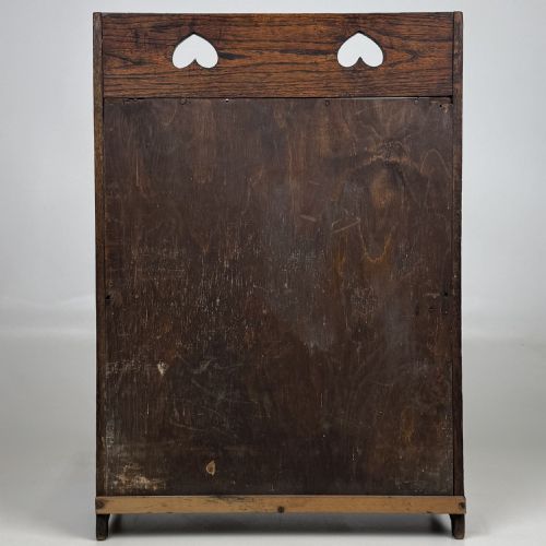 ANTIQUE 20TH CENTURY MINIATURE ARTS CRAFTS BOOKCASE IN OAK - ADDITIONAL PHOTO 5