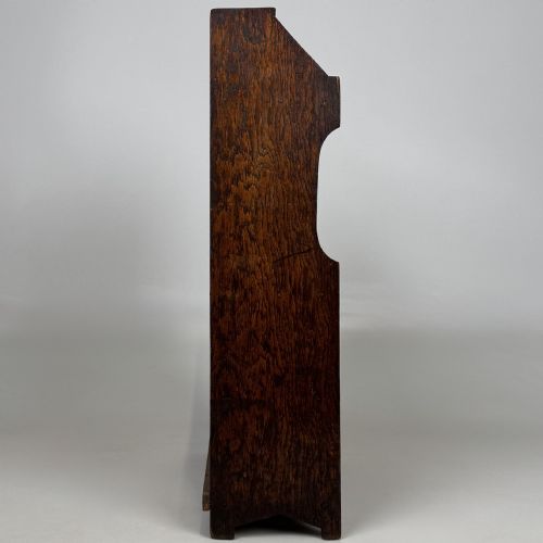 ANTIQUE 20TH CENTURY MINIATURE ARTS CRAFTS BOOKCASE IN OAK - ADDITIONAL PHOTO 6