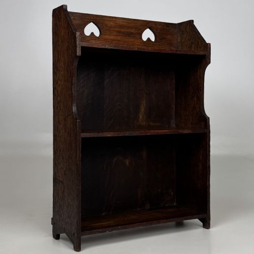 ANTIQUE 20TH CENTURY MINIATURE ARTS CRAFTS BOOKCASE IN OAK - ADDITIONAL PHOTO 8