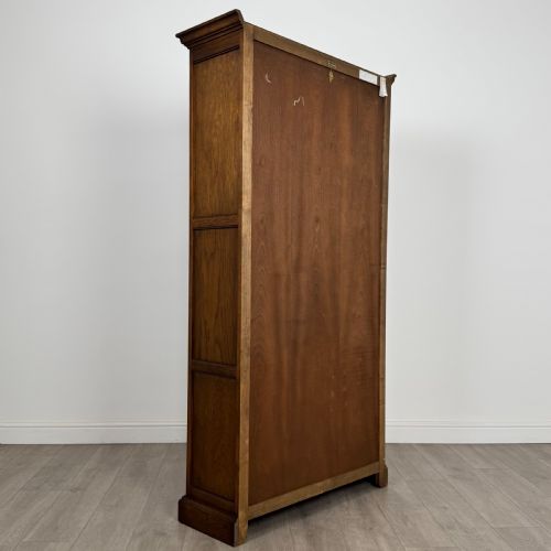 ANTIQUE 20TH CENTURY GOOD QUALITY OPEN BOOKCASE IN OAK - ADDITIONAL PHOTO 4