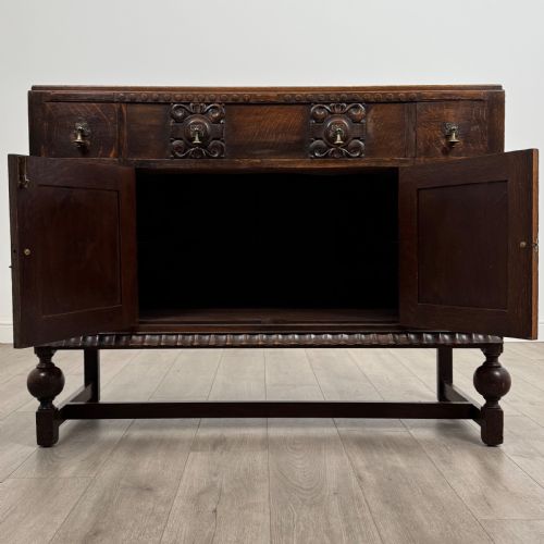 ANTIQUE 20TH CENTURY GOOD QUALITY SIDEBOARD IN OAK - ADDITIONAL PHOTO 1