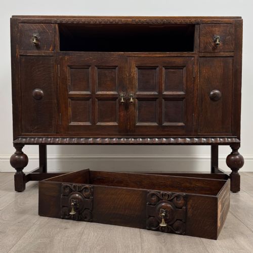 ANTIQUE 20TH CENTURY GOOD QUALITY SIDEBOARD IN OAK - ADDITIONAL PHOTO 10