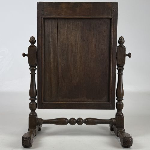 ANTIQUE 20TH CENTURY GOOD QUALITY DRESSING MIRROR IN OAK - ADDITIONAL PHOTO 4