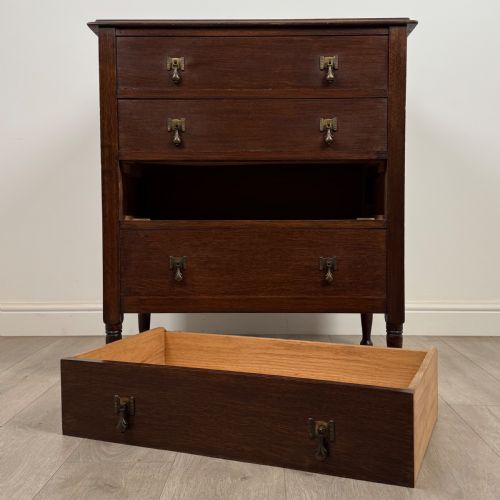 ANTIQUE 20TH CENTURY GOOD QUALITY CHEST OF DRAWERS IN OAK - ADDITIONAL PHOTO 9