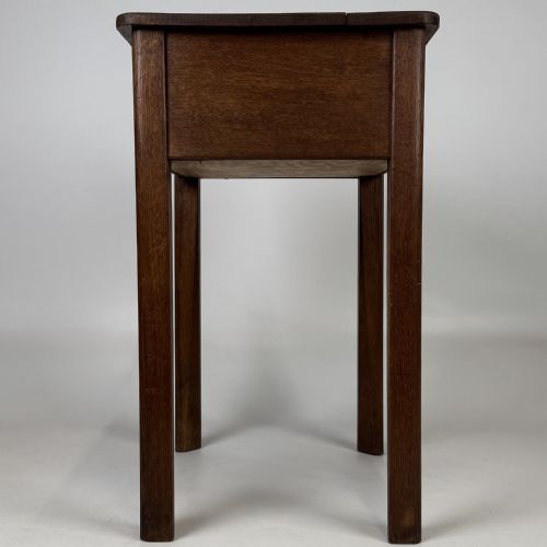 ANTIQUE 20TH CENTURY STORAGE BOX ON STAND IN OAK - ADDITIONAL PHOTO 3