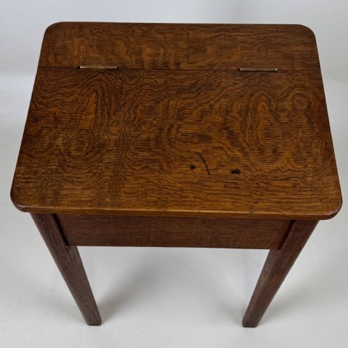 ANTIQUE 20TH CENTURY STORAGE BOX ON STAND IN OAK - ADDITIONAL PHOTO 9