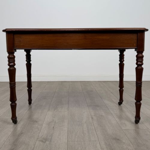 ANTIQUE 19TH CENTURY FINE QUALITY WRITING TABLE IN MAHOGANY - ADDITIONAL PHOTO 4