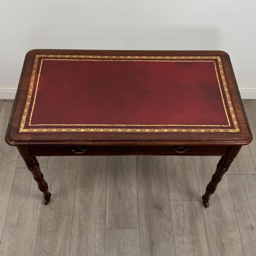 ANTIQUE 19TH CENTURY FINE QUALITY WRITING TABLE IN MAHOGANY - ADDITIONAL PHOTO 10