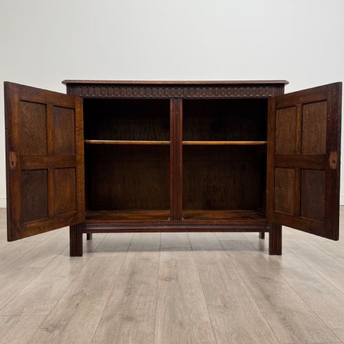 ANTIQUE 20TH CENTURY GOOD QUALITY CUPBOARD IN OAK - ADDITIONAL PHOTO 1