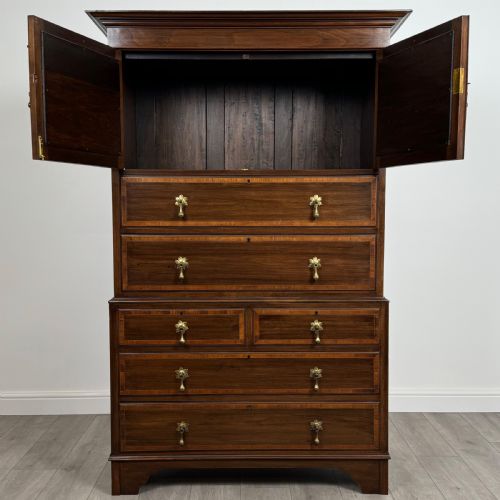 ANTIQUE 20TH CENTURY UNUSUAL CHEST OF DRAWERS IN MAHOGANY - ADDITIONAL PHOTO 1