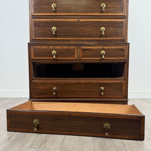 ANTIQUE 20TH CENTURY UNUSUAL CHEST OF DRAWERS IN MAHOGANY - ADDITIONAL PHOTO 9