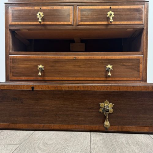 ANTIQUE 20TH CENTURY UNUSUAL CHEST OF DRAWERS IN MAHOGANY - ADDITIONAL PHOTO 10