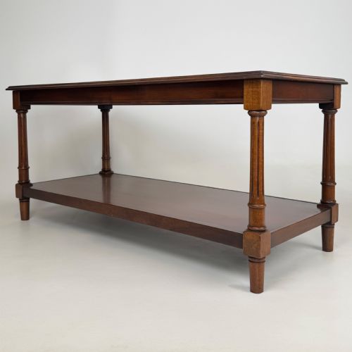 ANTIQUE 20TH CENTURY GOOD QUALITY COFFEE TABLE IN MAHOGANY - ADDITIONAL PHOTO 1