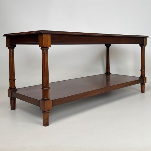 ANTIQUE 20TH CENTURY GOOD QUALITY COFFEE TABLE IN MAHOGANY - ADDITIONAL PHOTO 3