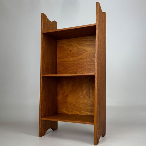 ANTIQUE 20TH CENTURY GOOD QUALITY SMALL GOLDEN OAK BOOKCASE - ADDITIONAL PHOTO 2