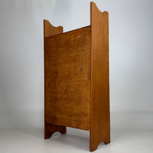 ANTIQUE 20TH CENTURY GOOD QUALITY SMALL GOLDEN OAK BOOKCASE - ADDITIONAL PHOTO 7