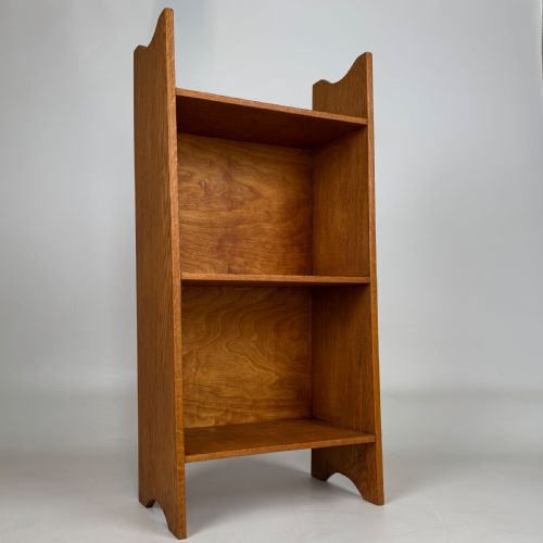 ANTIQUE 20TH CENTURY GOOD QUALITY SMALL GOLDEN OAK BOOKCASE - ADDITIONAL PHOTO 9