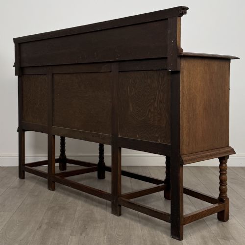 ANTIQUE 20TH CENTURY FINE QUALITY JACOBEAN STYLE OAK SIDEBOARD - ADDITIONAL PHOTO 6