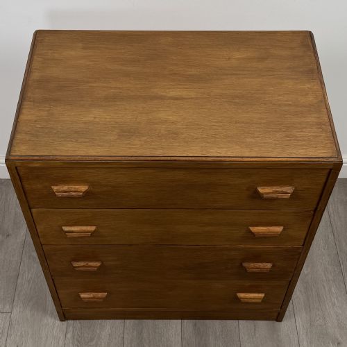 ANTIQUE 20TH CENTURY GOOD QUALITY CHEST OF DRAWERS IN OAK - ADDITIONAL PHOTO 8