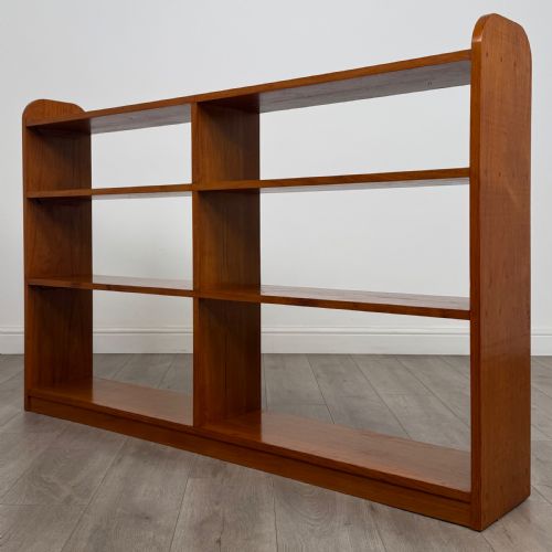 ANTIQUE 20TH CENTURY LARGE OPEN BOOKCASE IN OAK - ADDITIONAL PHOTO 2