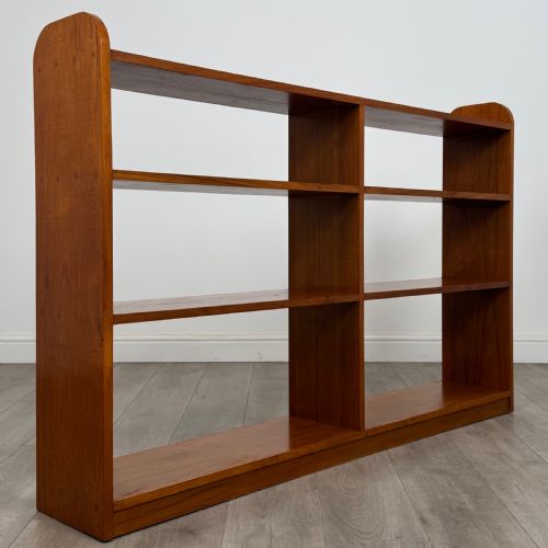 ANTIQUE 20TH CENTURY LARGE OPEN BOOKCASE IN OAK - ADDITIONAL PHOTO 4
