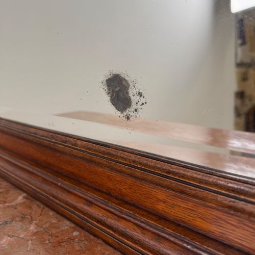ANTIQUE 19TH CENTURY FRENCH PAIR OF MARBLE TOP CABINETS - ADDITIONAL PHOTO 14