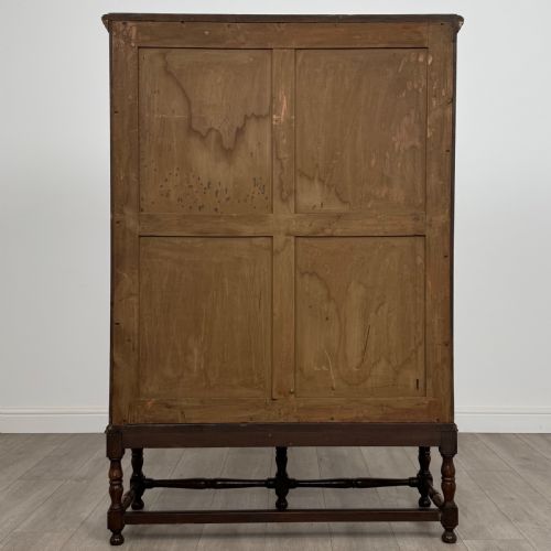 ANTIQUE 20TH CENTURY GOOD QUALITY DISPLAY CABINET IN OAK - ADDITIONAL PHOTO 6