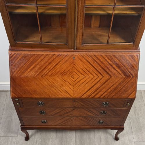 ANTIQUE 20TH CENTURY BUREAU BOOKCASE IN MAHOGANY - ADDITIONAL PHOTO 10