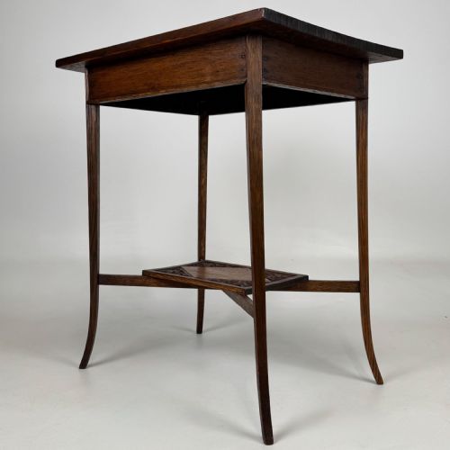 ANTIQUE 20TH CENTURY GOOD QUALITY CARVED OAK SIDE TABLE - ADDITIONAL PHOTO 5