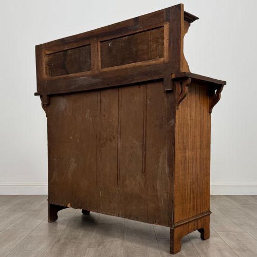 ANTIQUE 20TH CENTURY ART NOUVEAU STYLE SIDEBOARD IN OAK - ADDITIONAL PHOTO 7