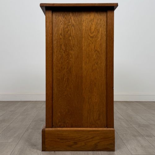 ANTIQUE 20TH CENTURY ARTS CRAFTS SECRETAIRE IN GOLDEN OAK - ADDITIONAL PHOTO 5