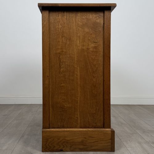 ANTIQUE 20TH CENTURY ARTS CRAFTS SECRETAIRE IN GOLDEN OAK - ADDITIONAL PHOTO 9