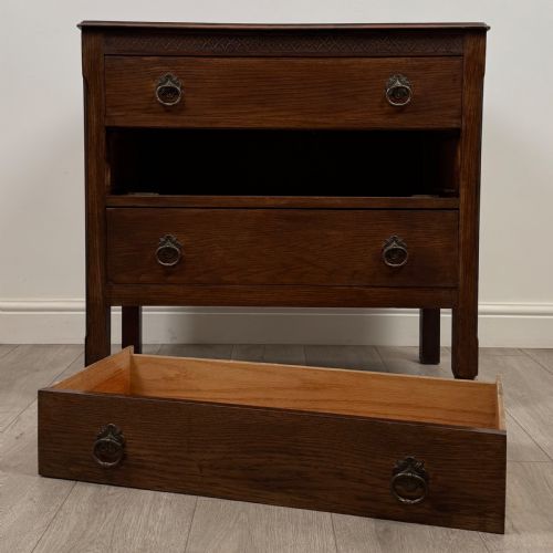 ANTIQUE 20TH CENTURY GOOD QUALITY CHEST OF DRAWERS IN OAK - ADDITIONAL PHOTO 10